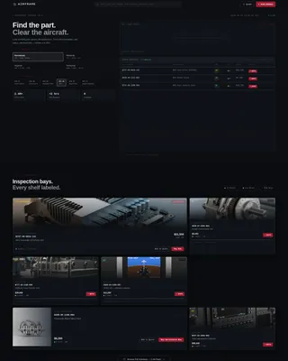 Aircraft Parts Supplier Landing Page Template