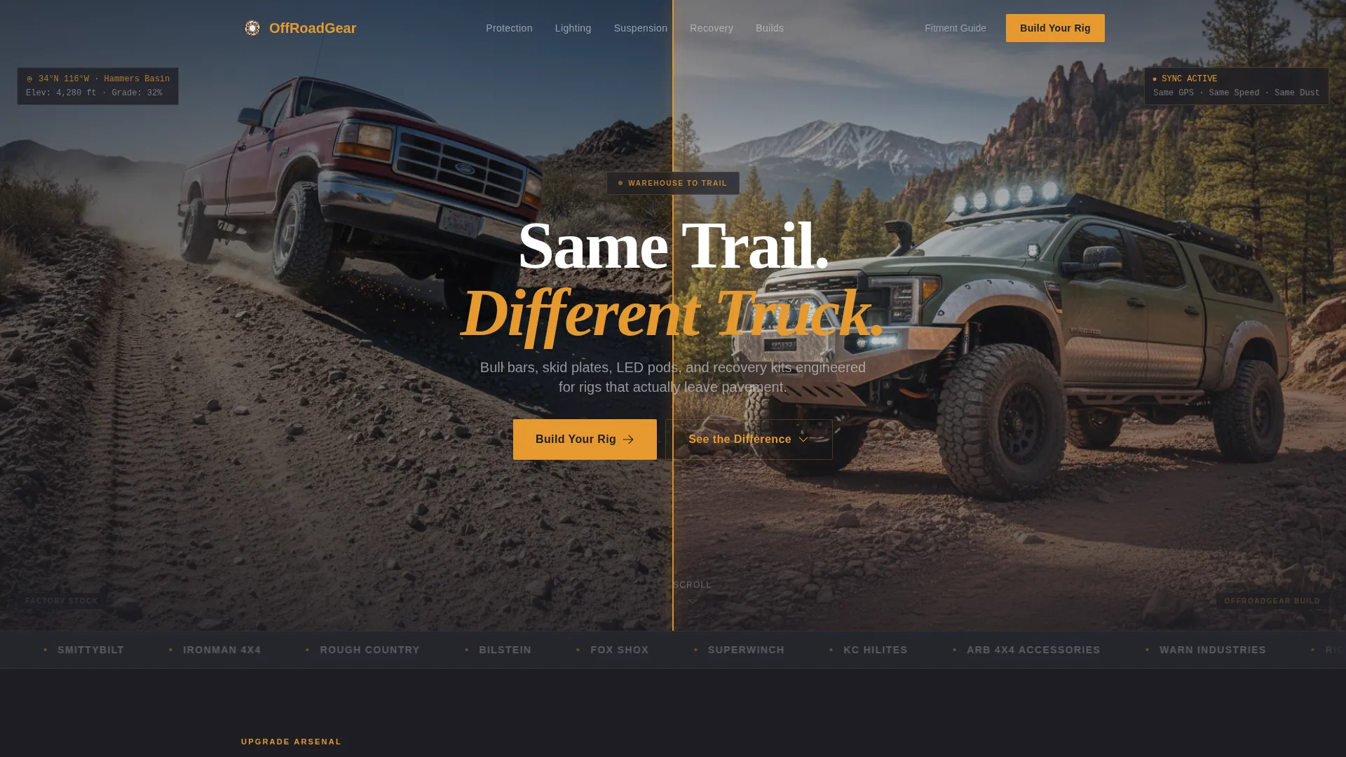 Off-Road Accessories Gallery & Detail Landing Page Template