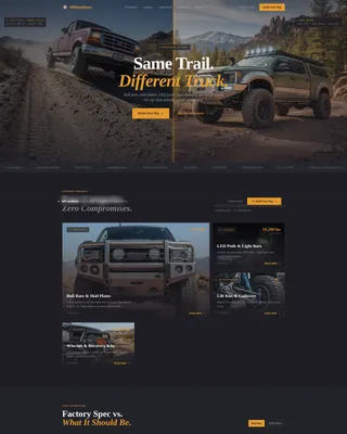 Off-Road Accessories Gallery & Detail Landing Page Template