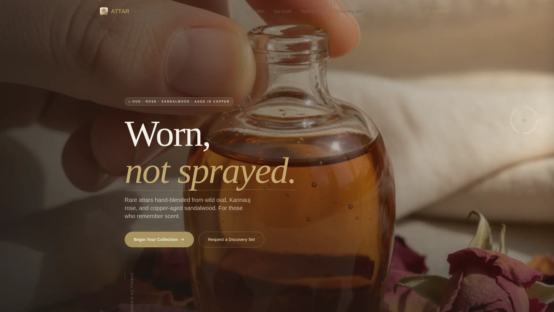 Artisan Fragrance Landing Page Template