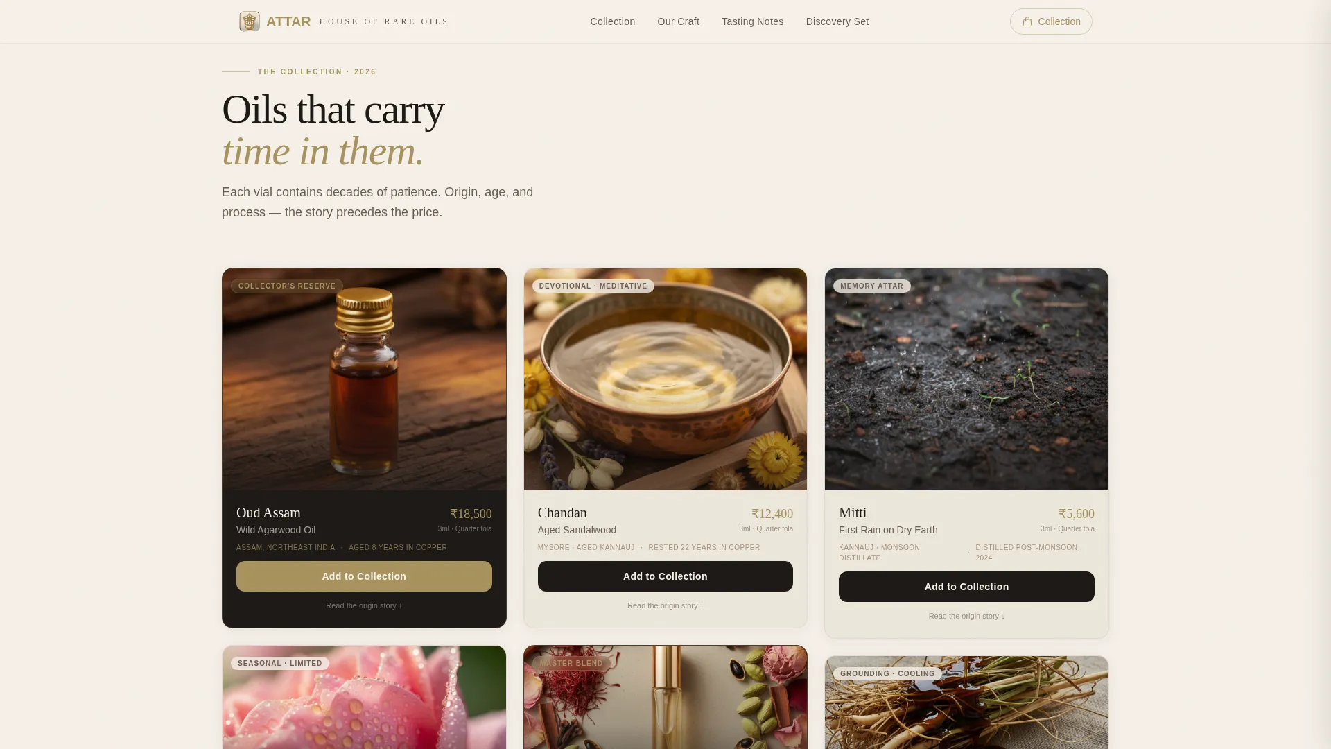 Artisan Fragrance Landing Page Template