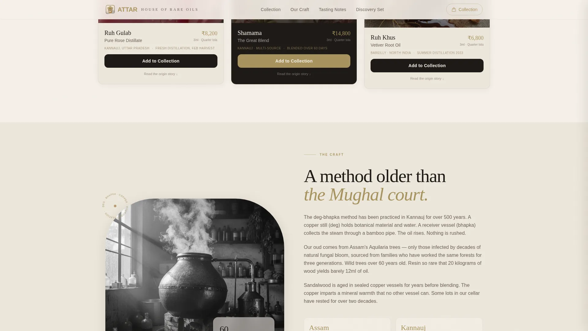 Artisan Fragrance Landing Page Template