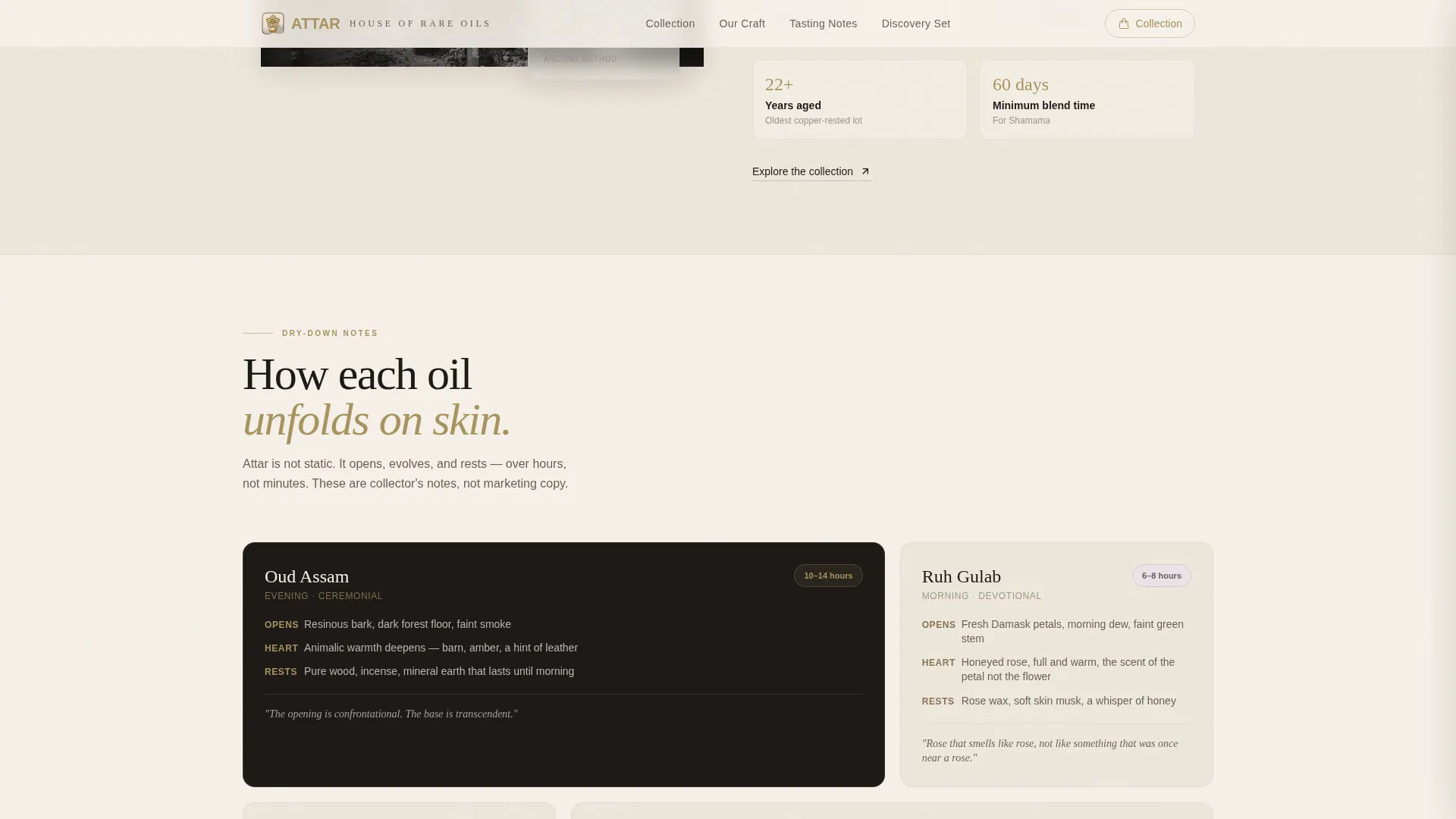 Artisan Fragrance Landing Page Template