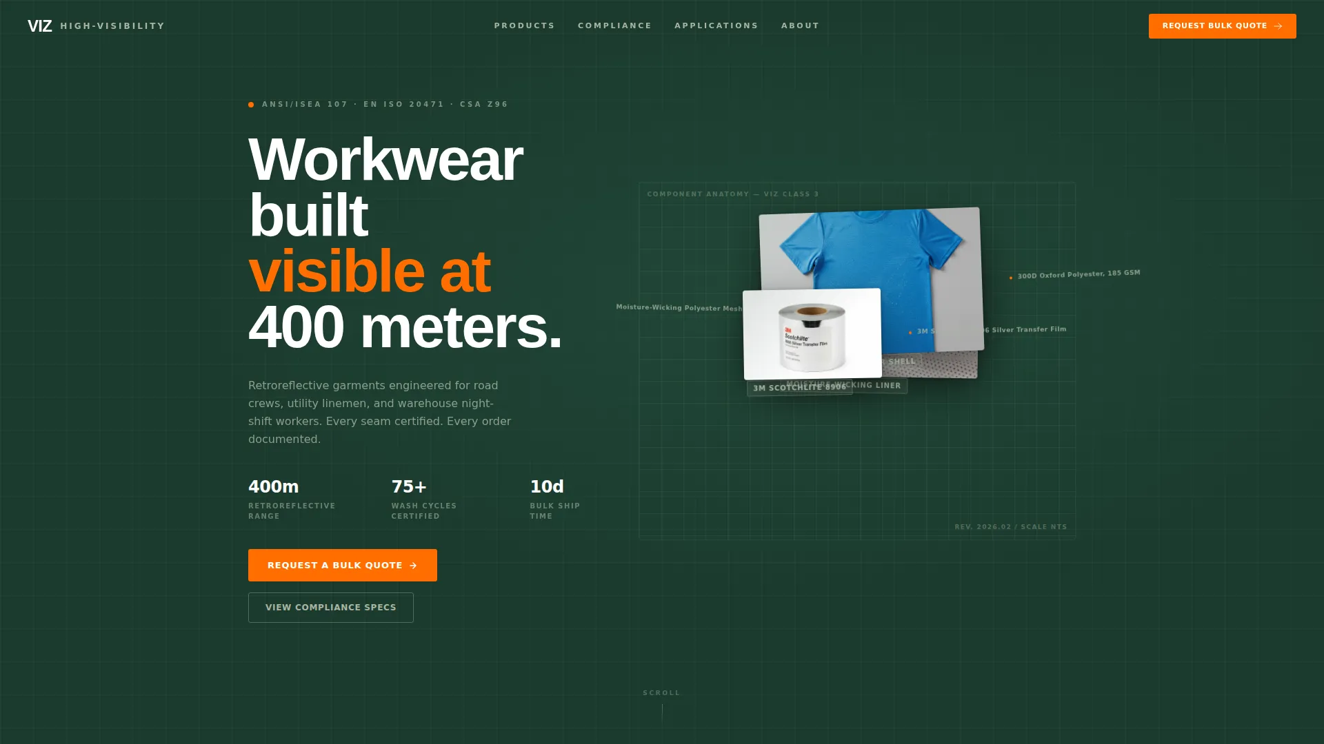 High-Visibility Safety Clothing Landing Page Template