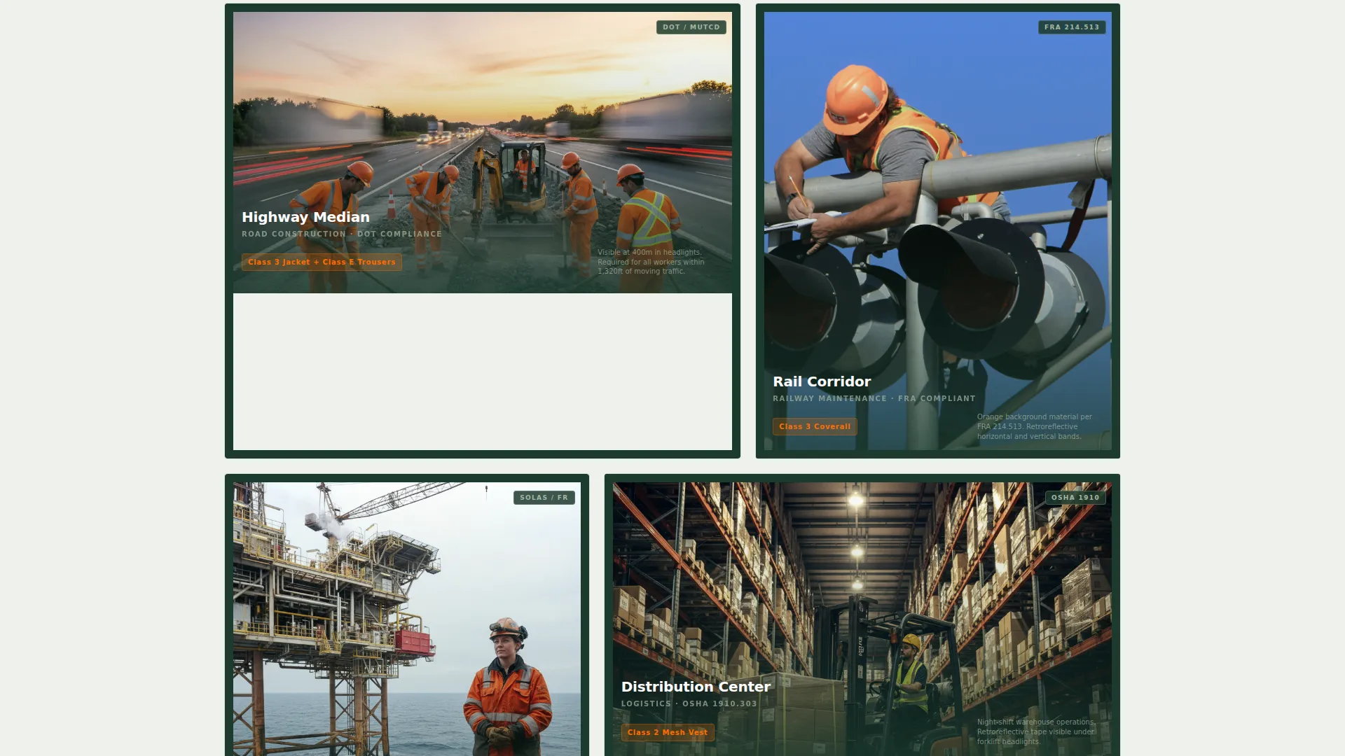 High-Visibility Safety Clothing Landing Page Template