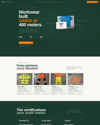 High-Visibility Safety Clothing Landing Page Template