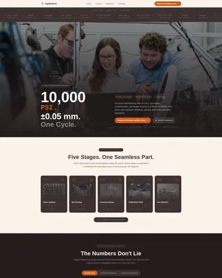 Manufacturing Processes Professional Website Template
