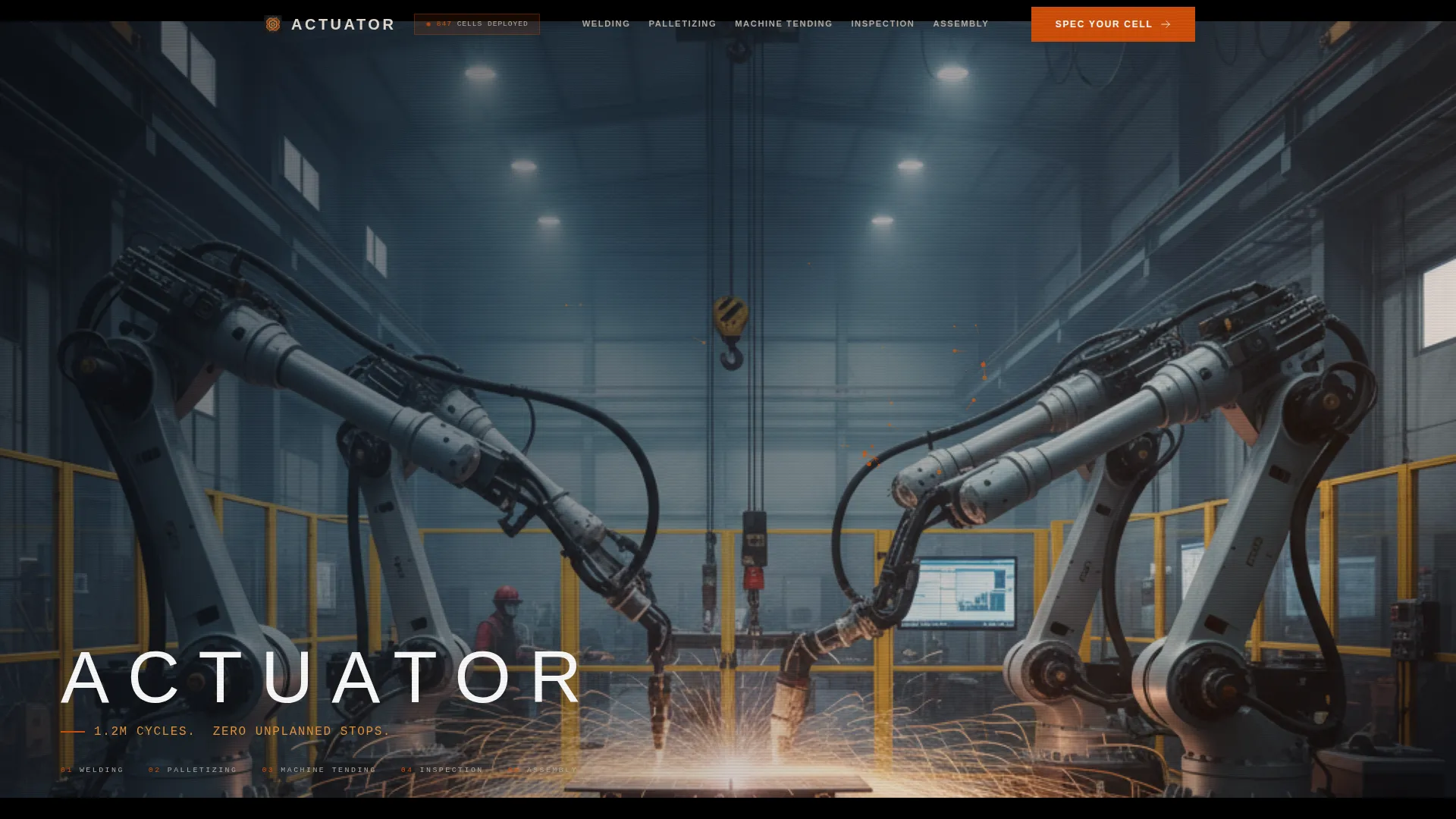 Industrial Robotics Integrator Landing Page Template