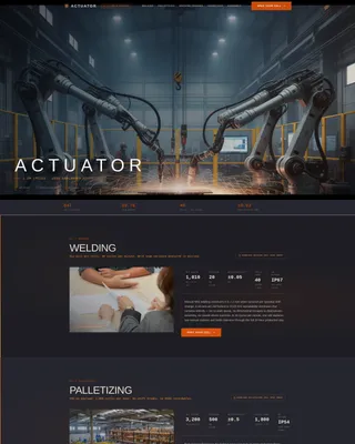 Industrial Robotics Integrator Landing Page Template
