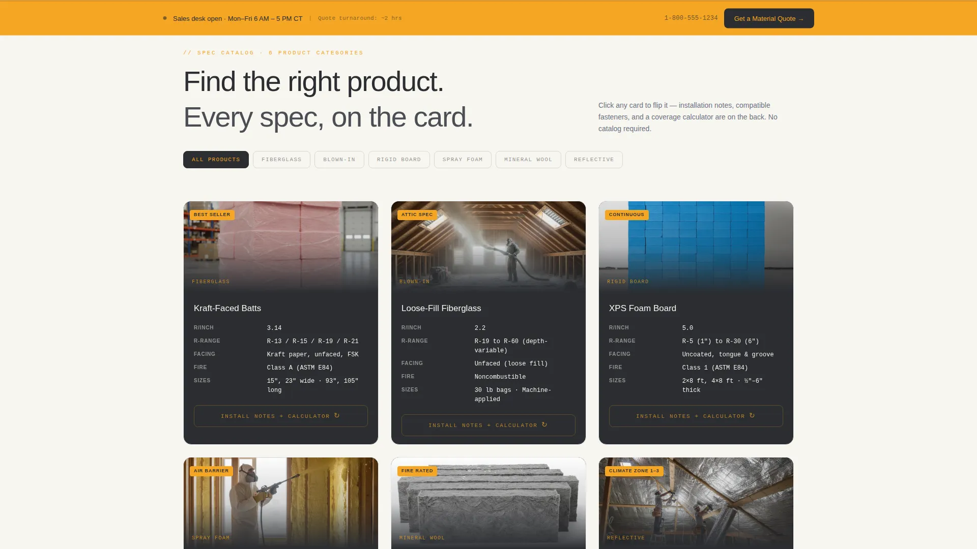 Insulation Supplier Landing Page Template
