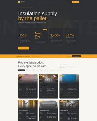 Insulation Supplier Landing Page Template