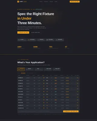 LED Lighting Manufacturer Landing Page Template
