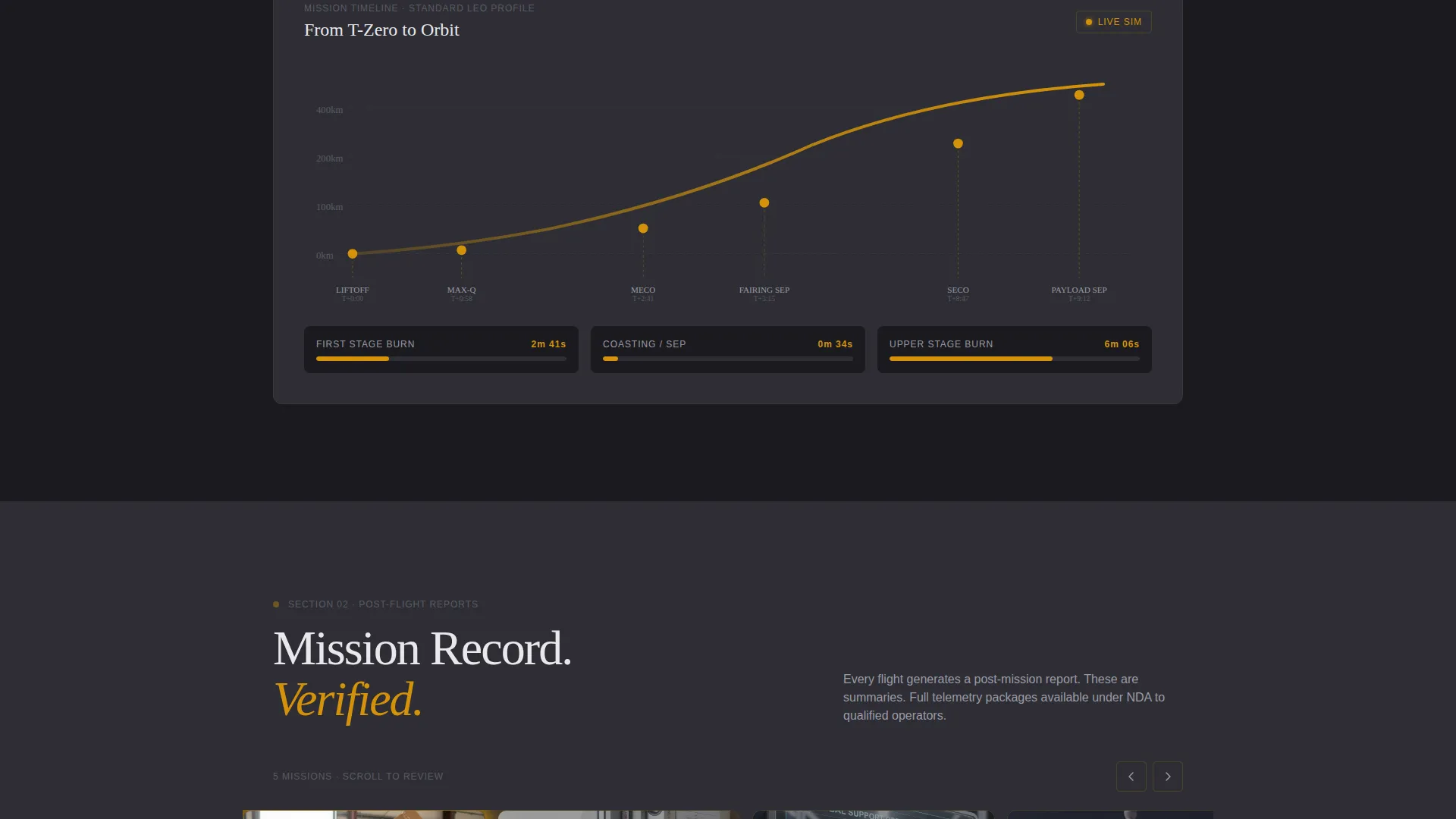 Launch Vehicle Company Landing Page Template