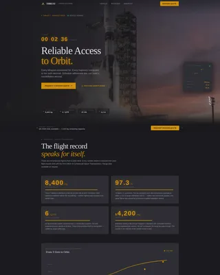 Launch Vehicle Company Landing Page Template