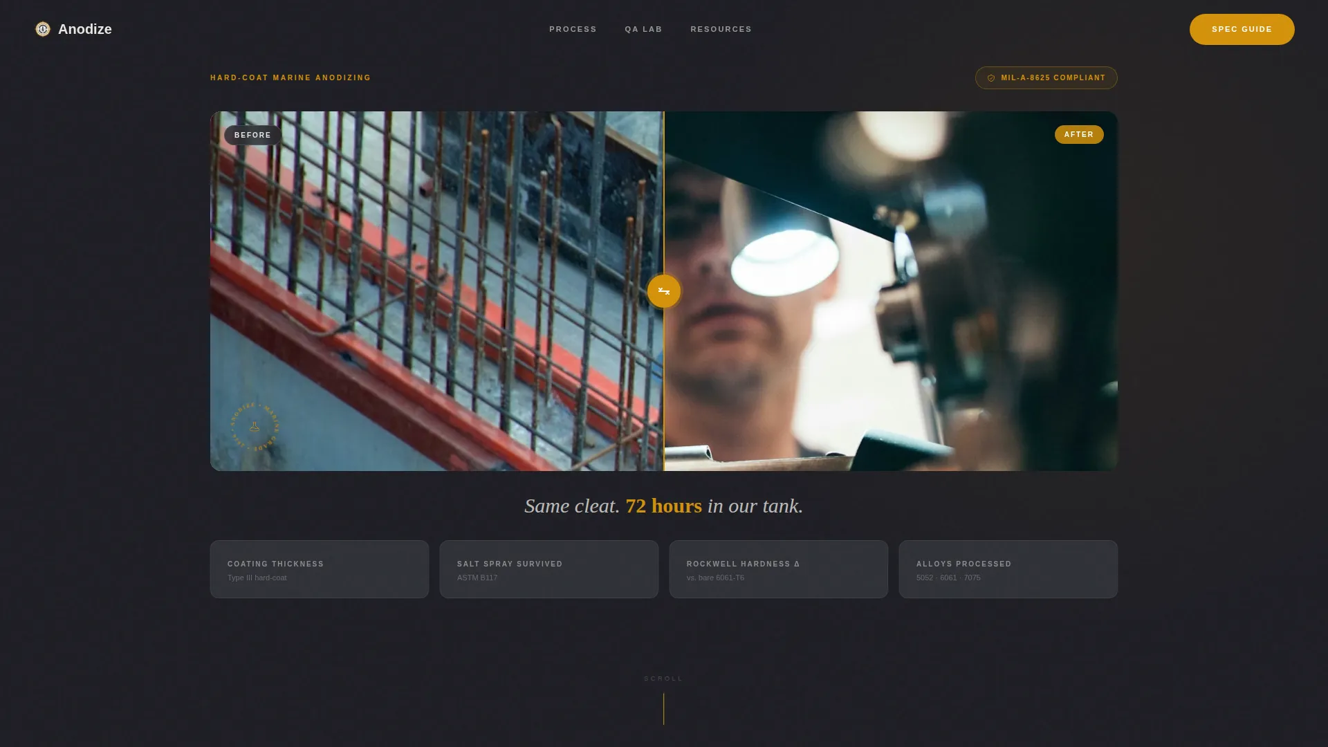 Marine Manufacturing Specialist Professional Website Template
