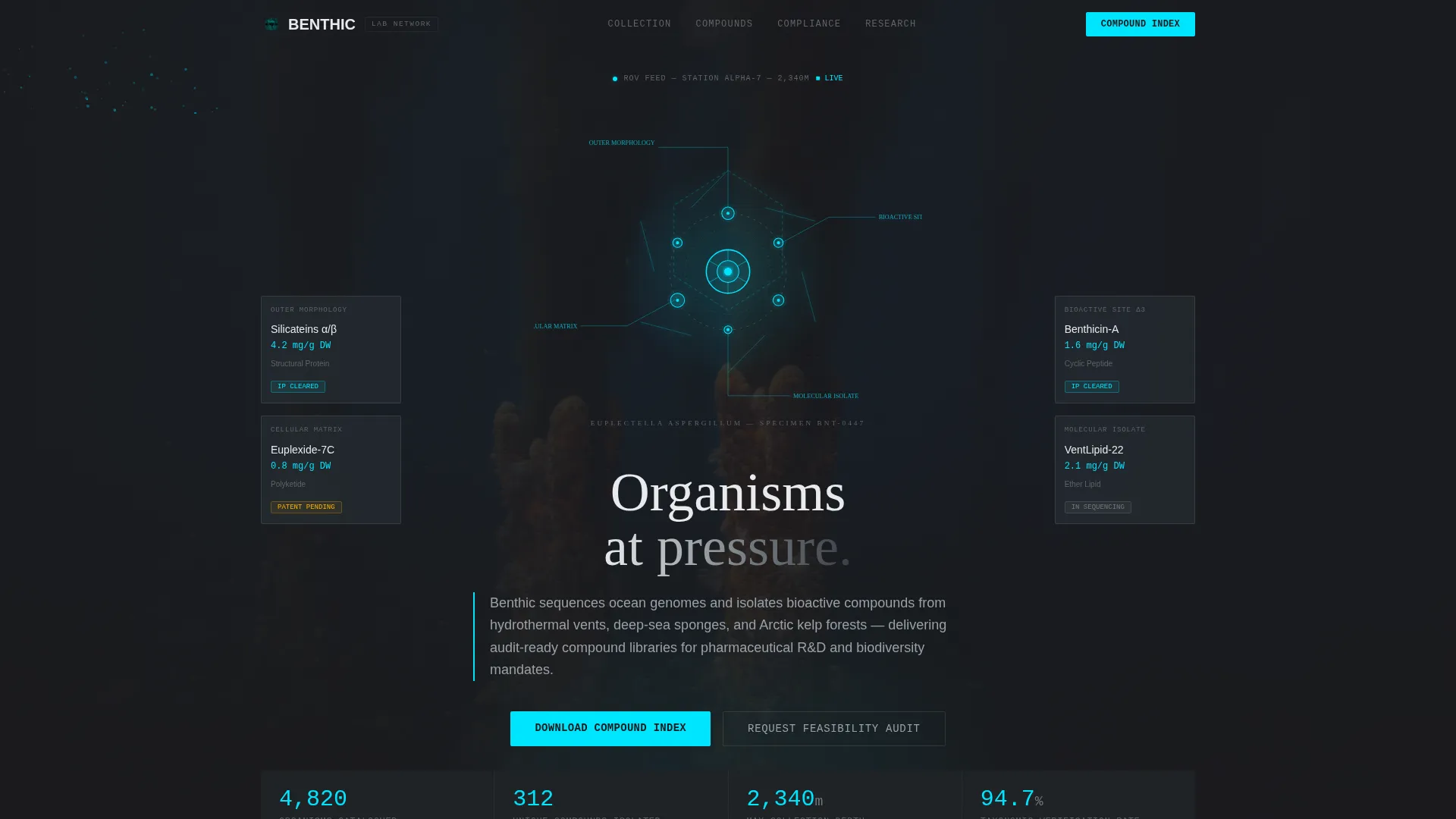 Marine Biotechnology Laboratory Website Template