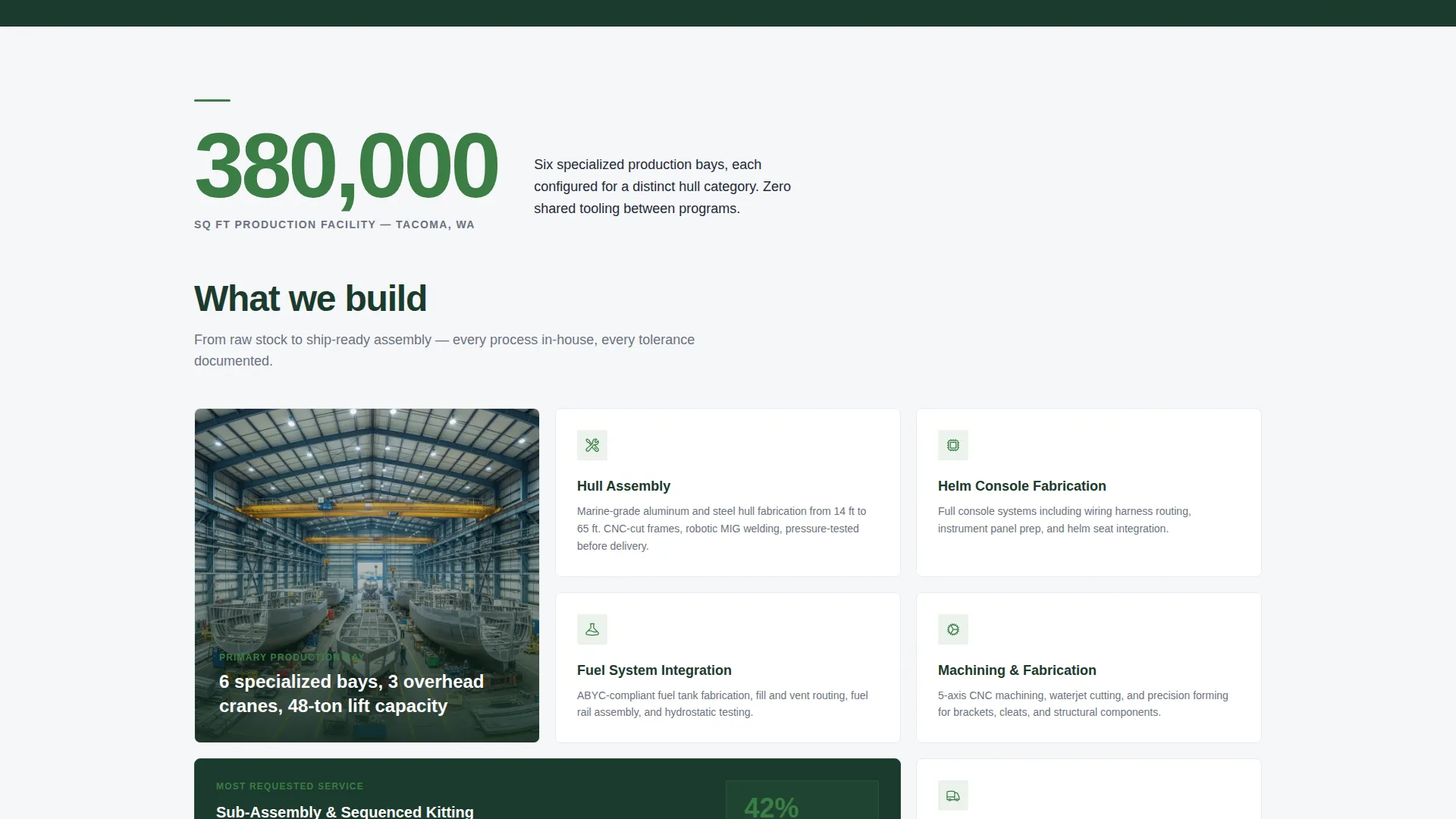 Marine Manufacturing Booking Website Template