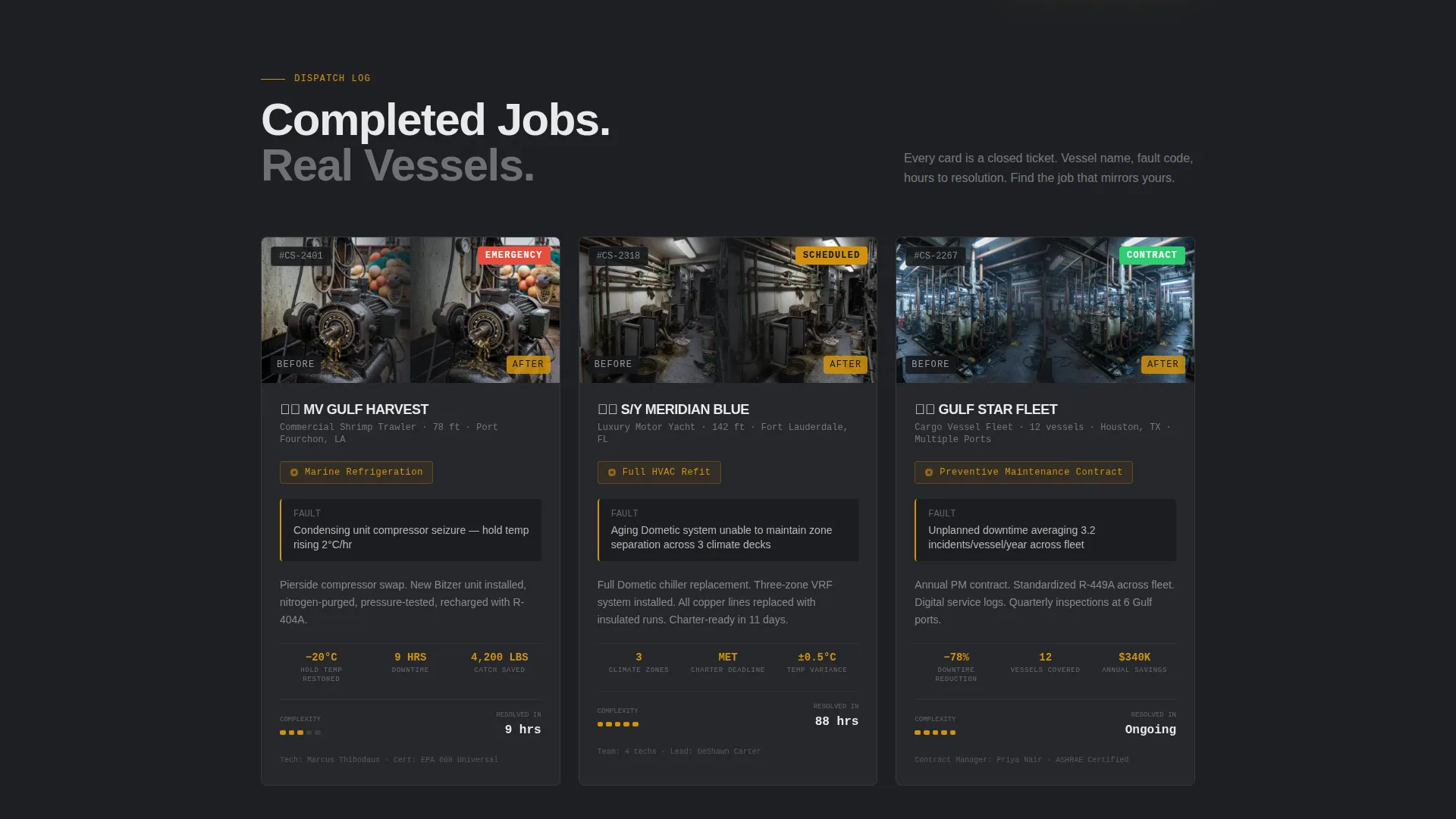 Marine HVAC & Refrigeration Service Landing Page Template