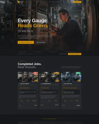 Marine HVAC & Refrigeration Service Landing Page Template