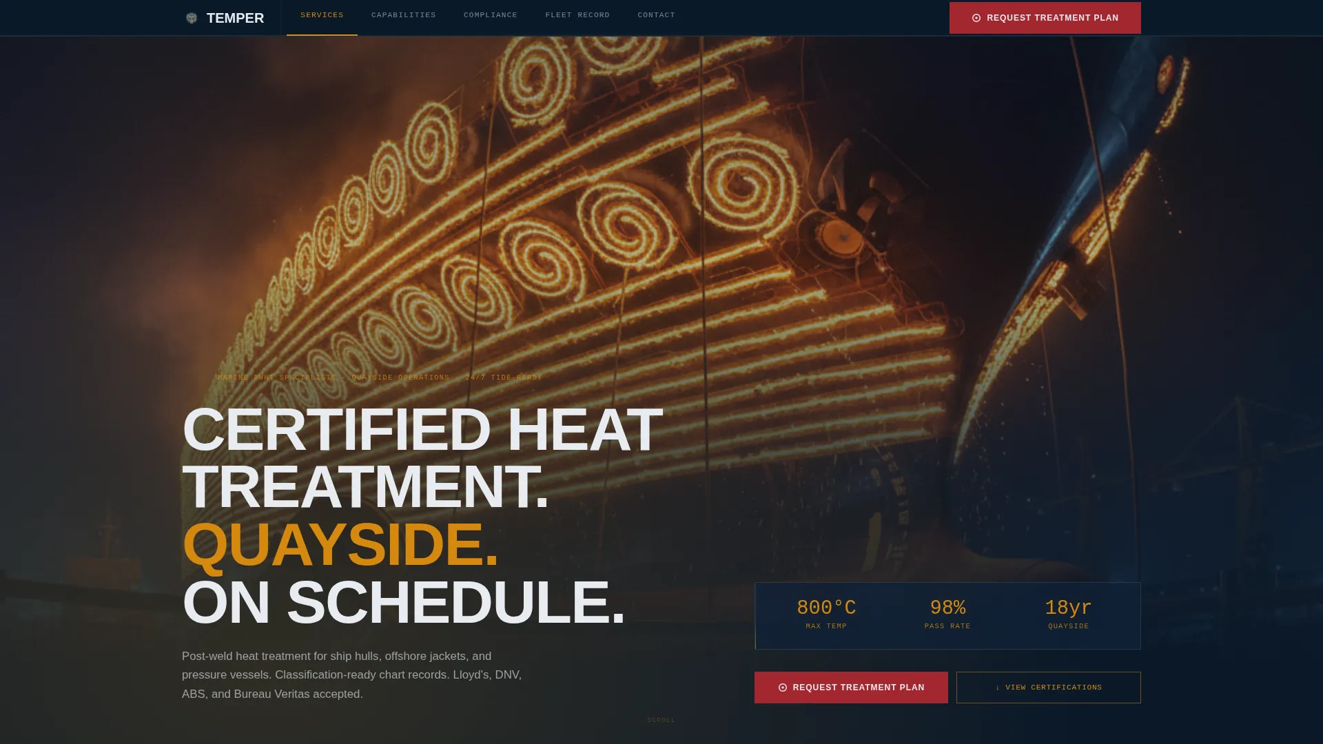 Marine Manufacturing Privacy Policy Website Template