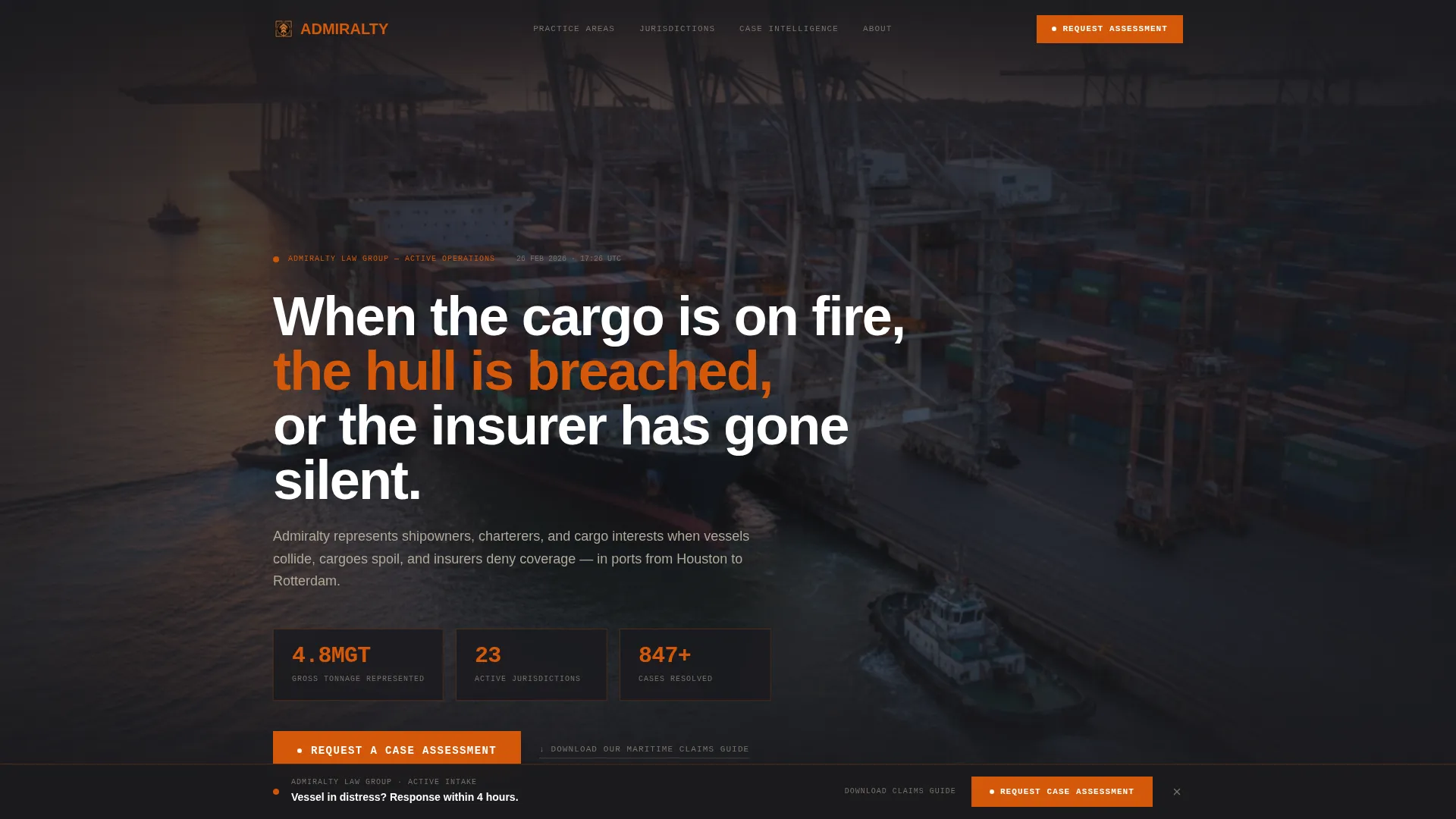 Maritime Law Firm Website Template