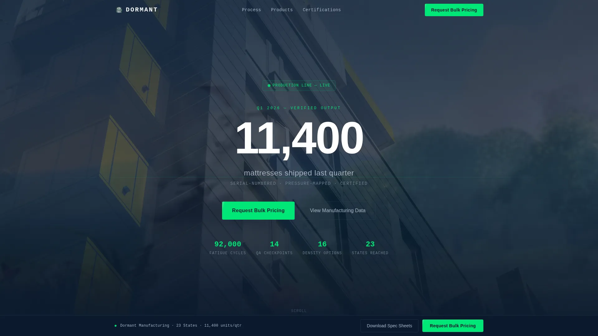 Wood & Furniture Manufacturing Pricing Website Template