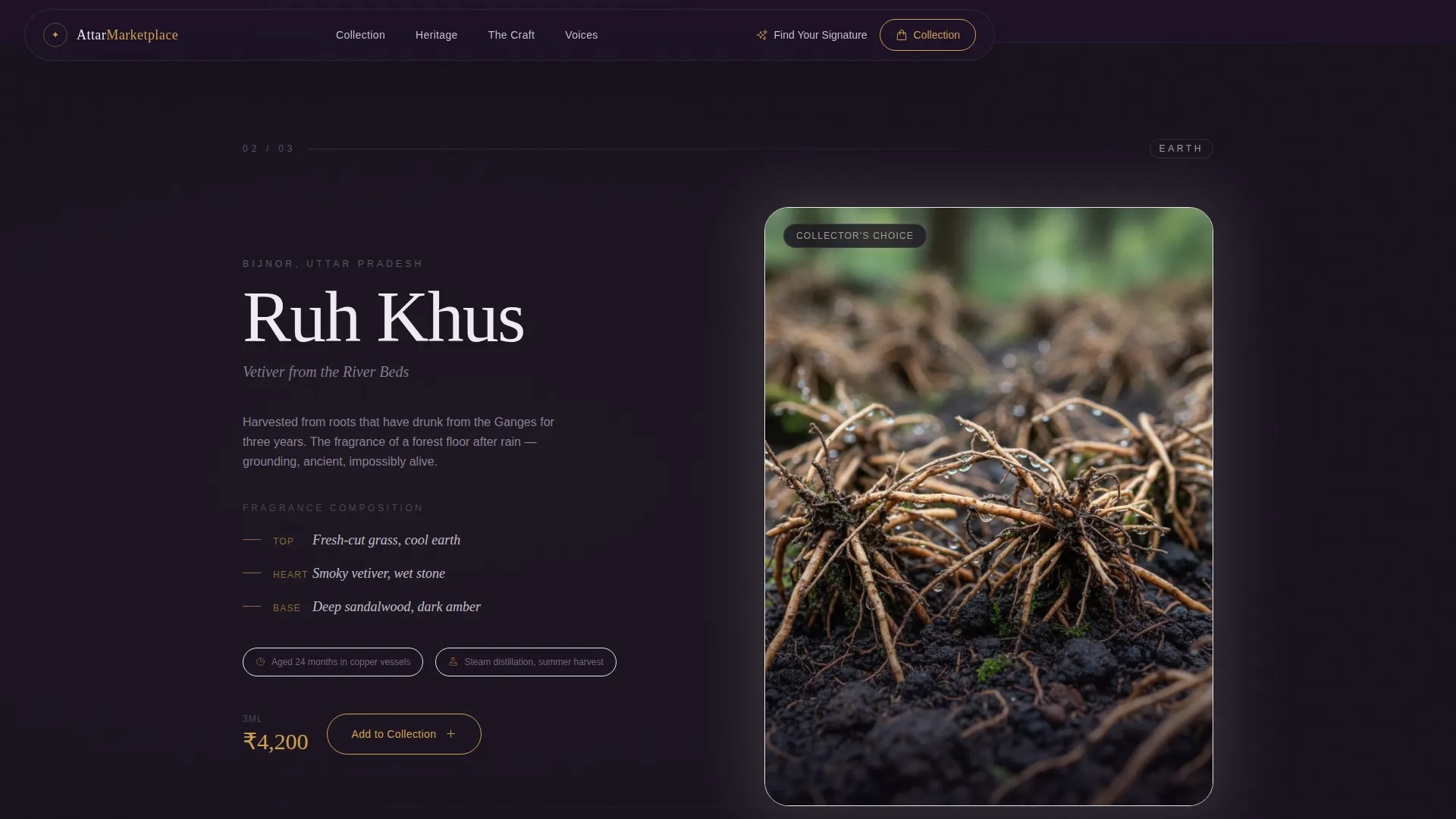 Luxe Attar Landing Page Template for Perfume Brands