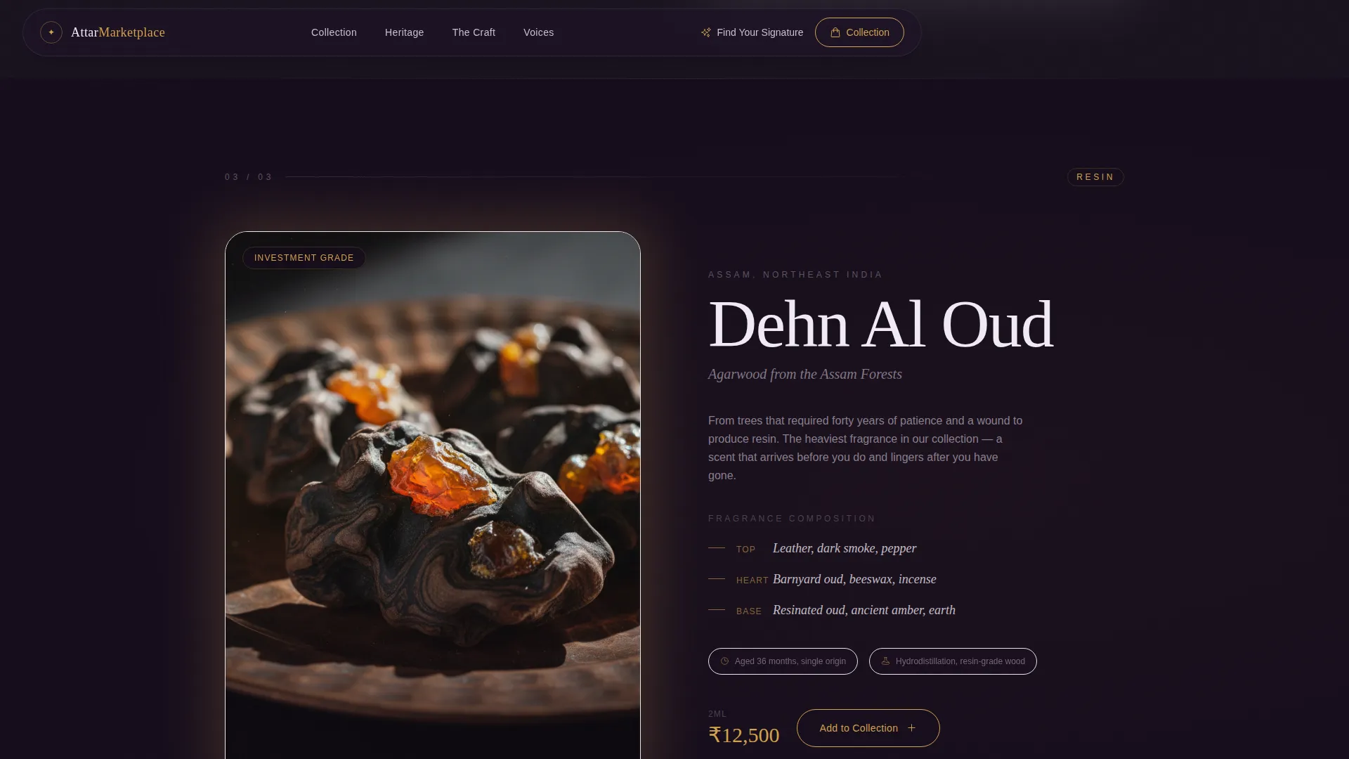 Luxe Attar Landing Page Template for Perfume Brands