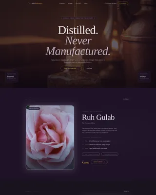 Luxe Attar Landing Page Template for Perfume Brands