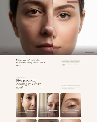 Luxe Skincare | Free Website Template | Rocket
