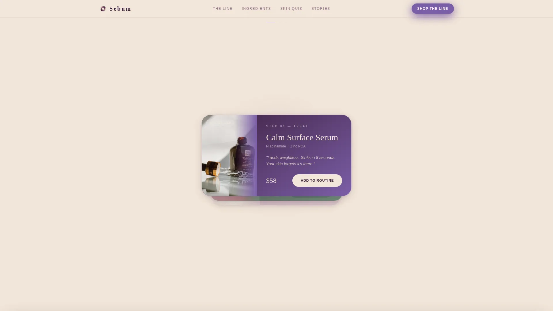 Oily Skin Skincare Landing Page Template
