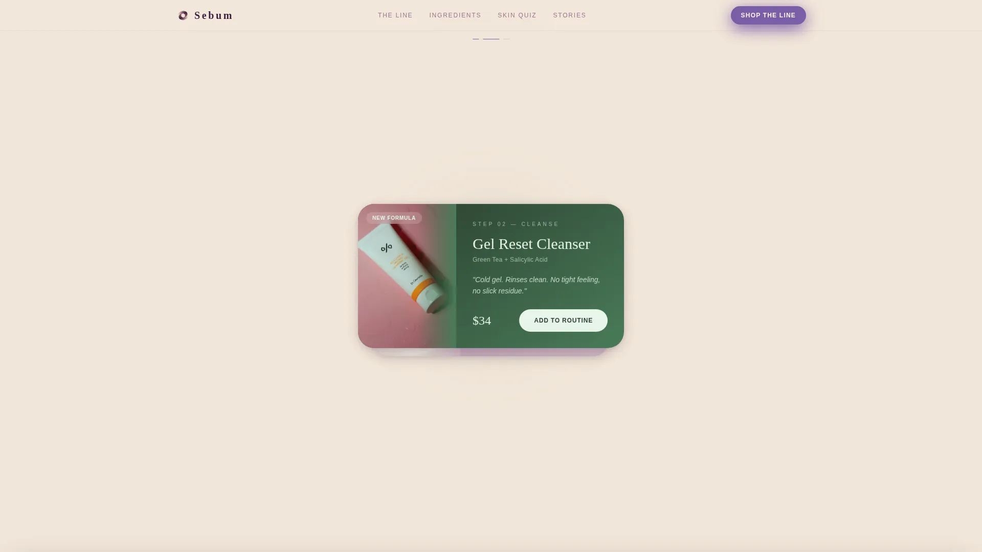 Oily Skin Skincare Landing Page Template