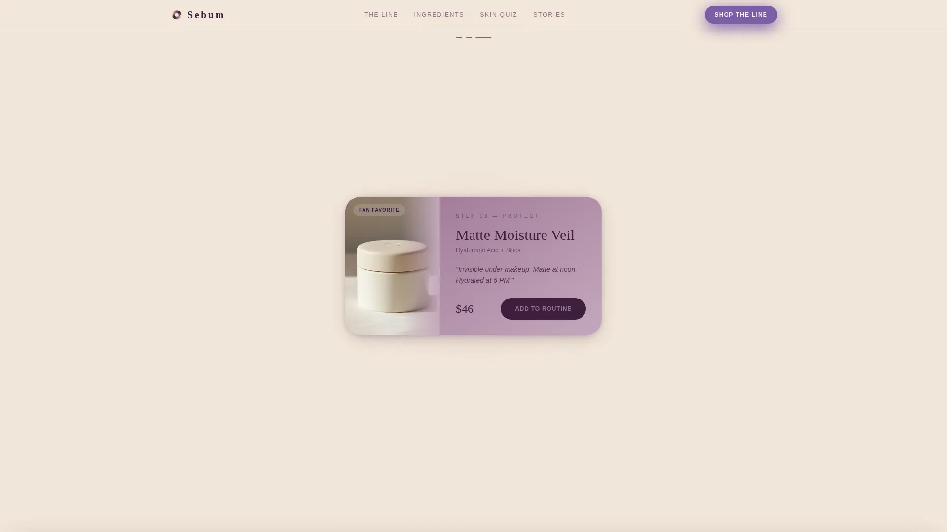 Oily Skin Skincare Landing Page Template