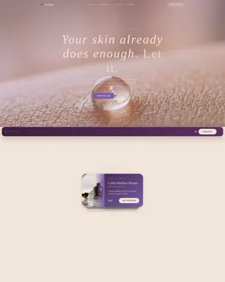 Oily Skin Skincare Landing Page Template