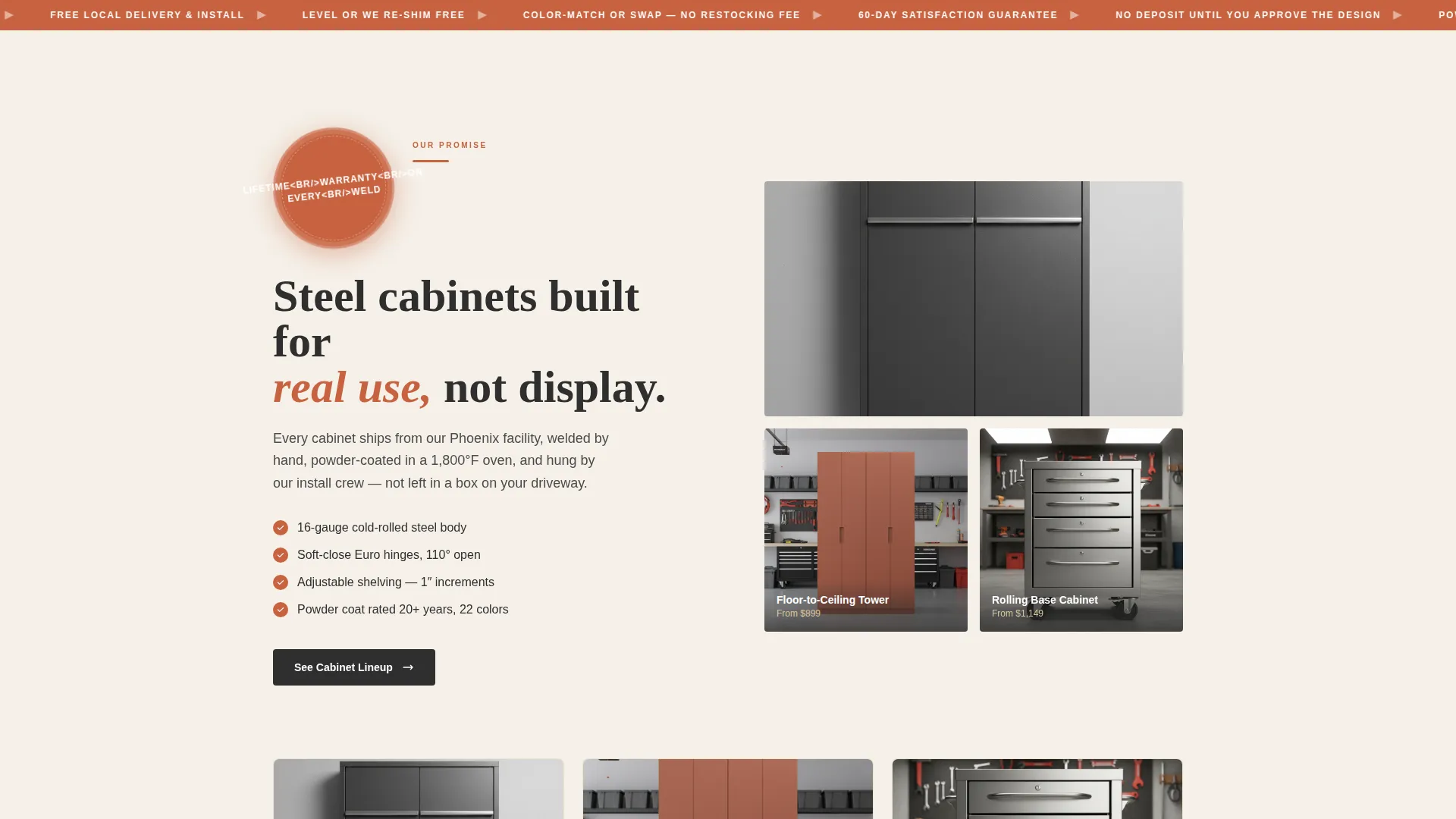 Garage Renovation Landing Page Template