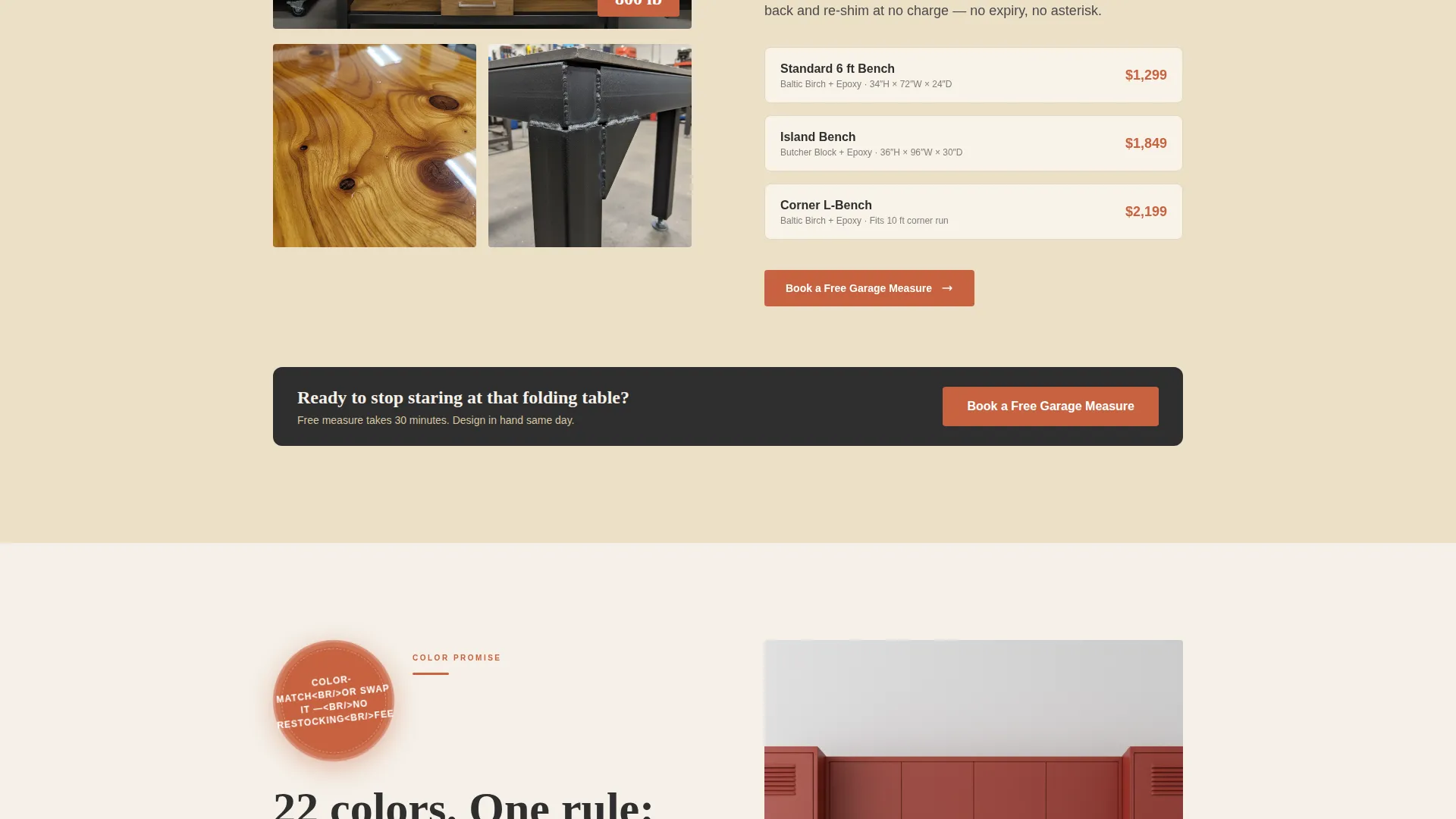 Garage Renovation Landing Page Template