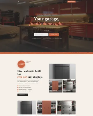 Garage Renovation Landing Page Template