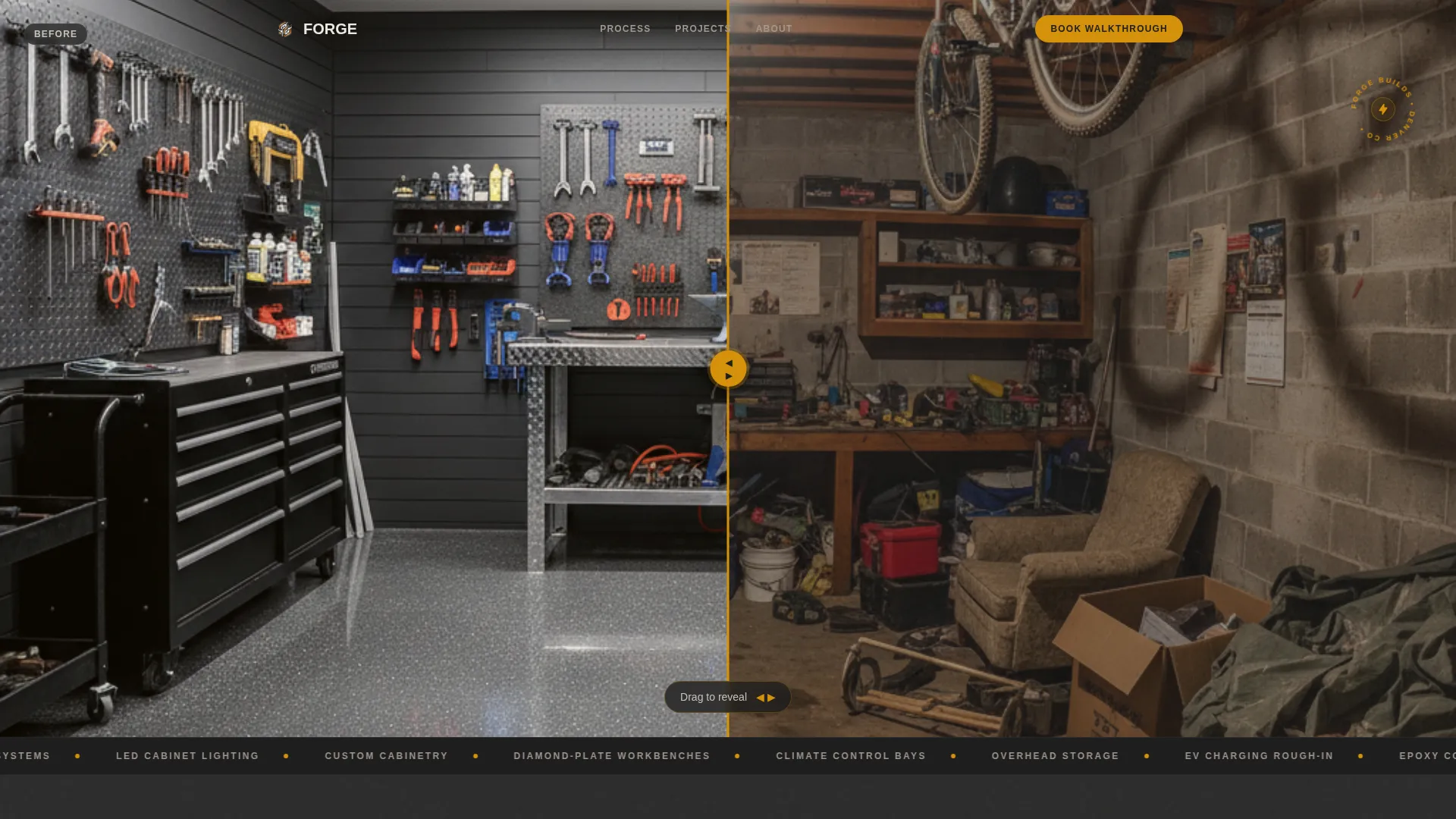Garage Interior Designer Landing Page Template