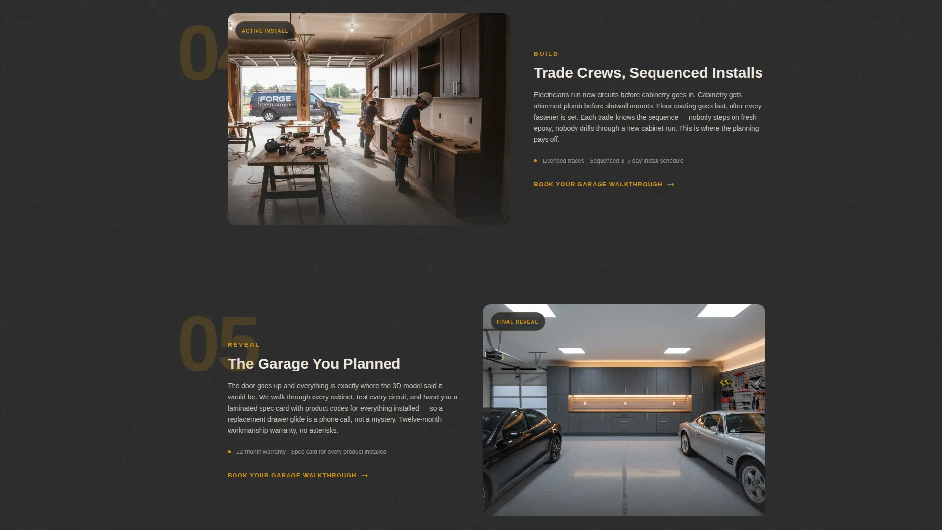 Garage Interior Designer Landing Page Template