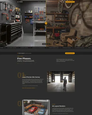 Garage Interior Designer Landing Page Template
