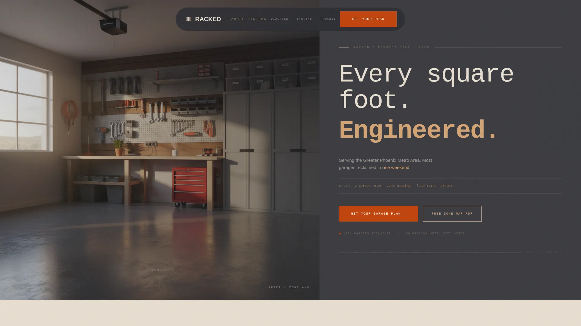 Garage Organizer & Declutter Landing Page Template