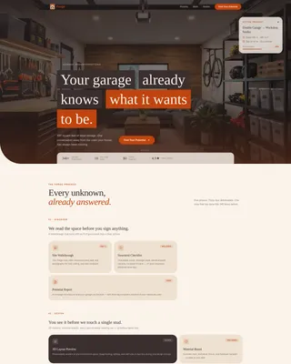 Garage Remodeling Contractor Landing Page Template