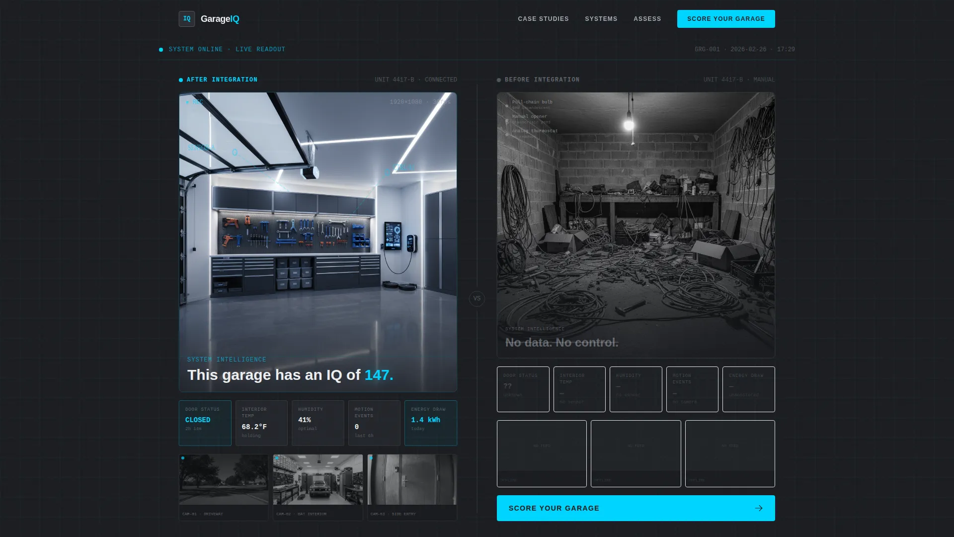 Smart Home Garage Integration Landing Page Template