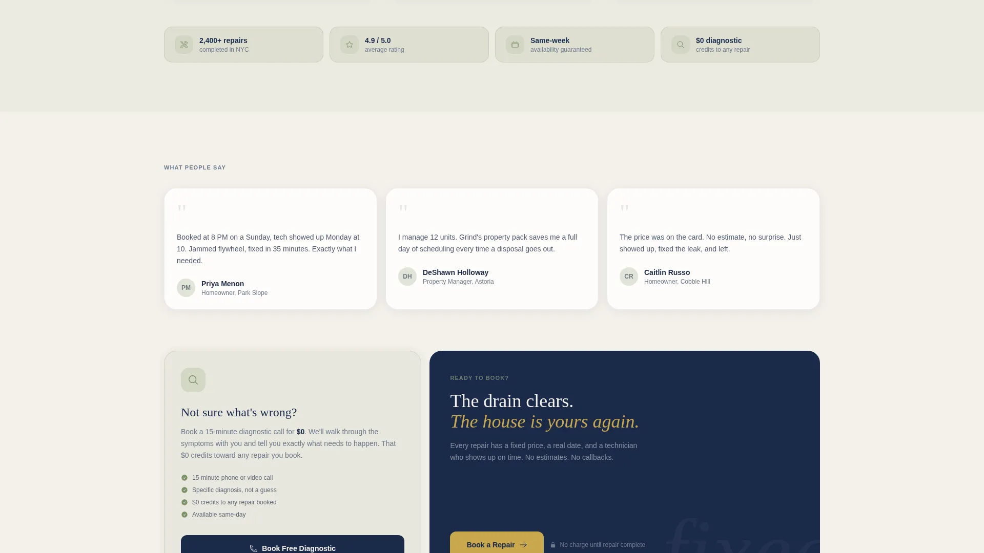 Garbage Disposal Repair Landing Page Template