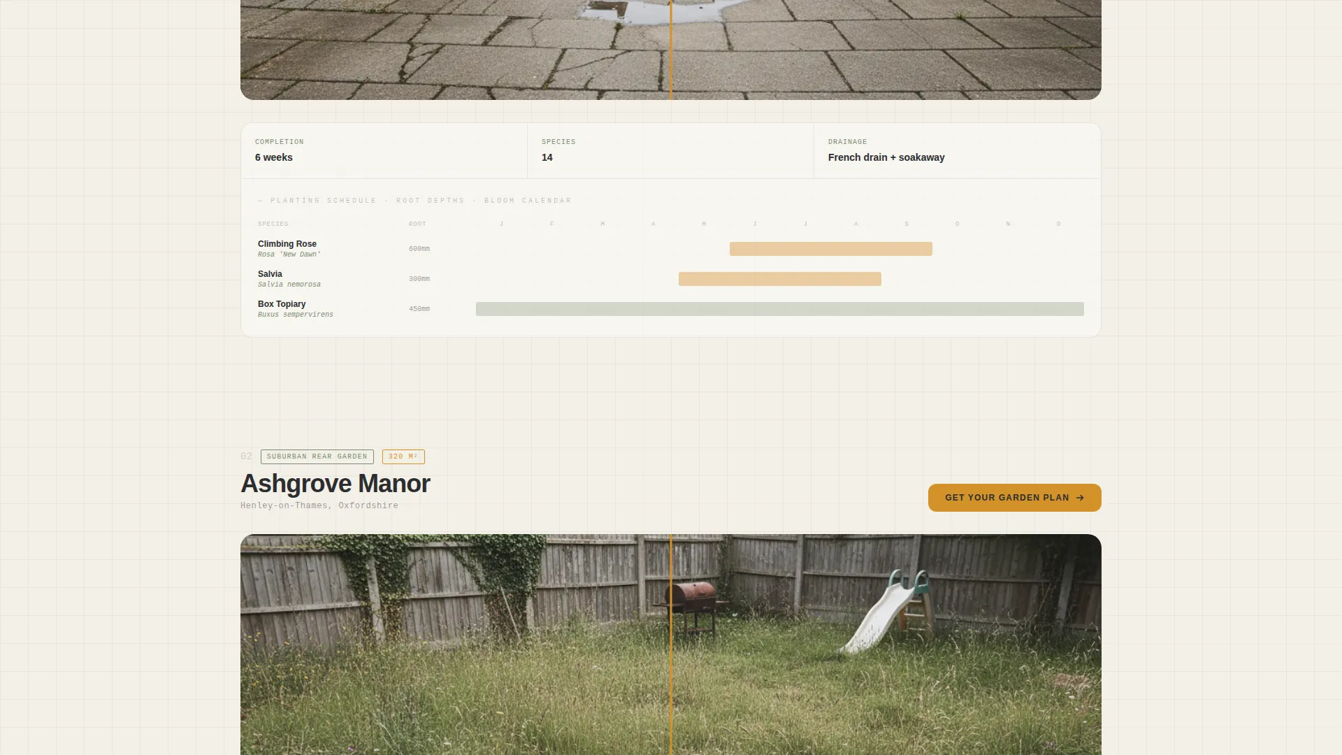Architectural Garden Design Landing Page Template