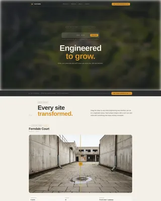 Architectural Garden Design Landing Page Template