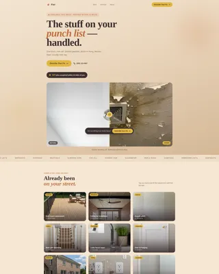 Handyman Landing Page Template | Industrial Raw Design
