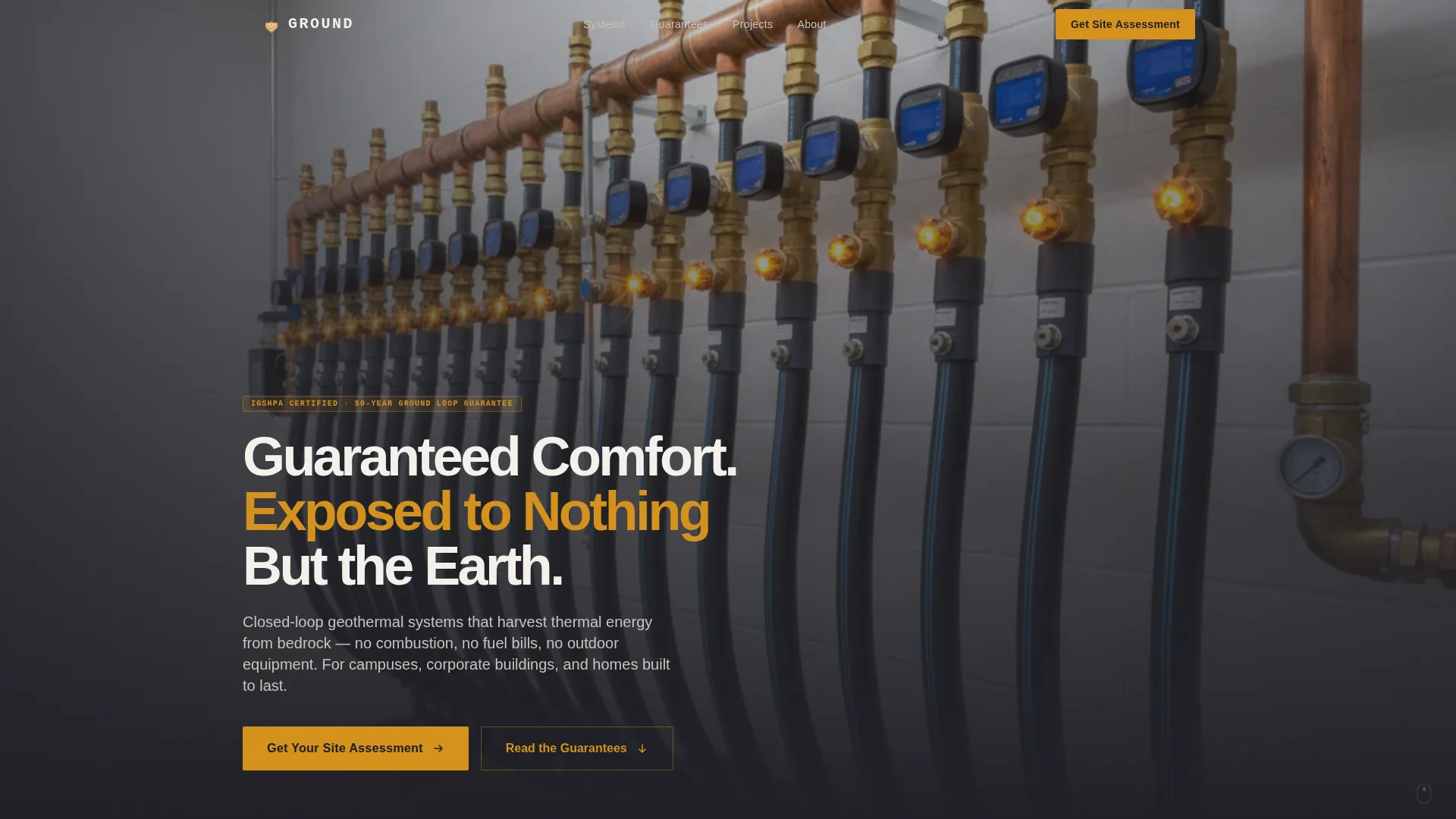 Geothermal HVAC Installation Website Template