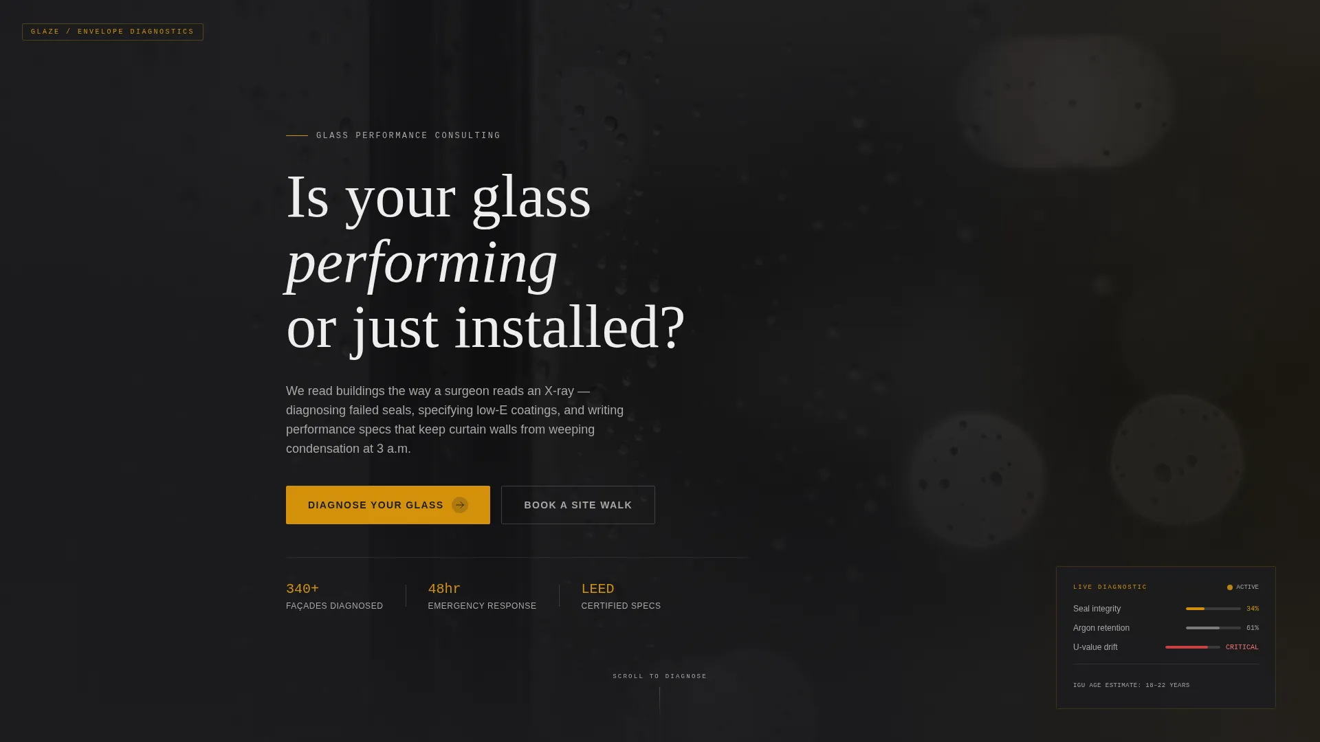 Glass Consultancy Landing Page Template
