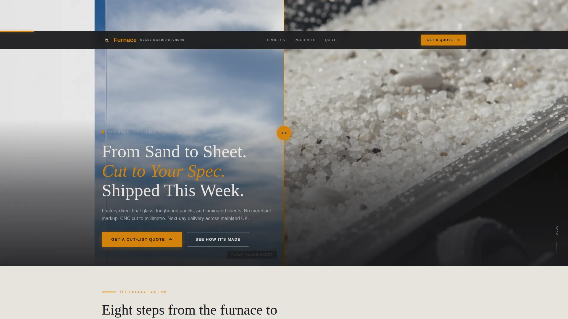 Glass Manufacturer Landing Page Template